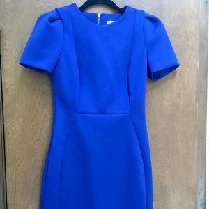 Calvin Klein Blue Scuba Crepe Sheath Dress